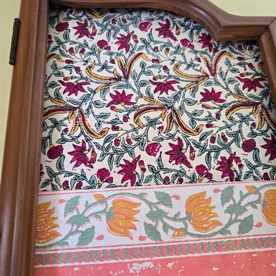 Antique Tri fold Wall mirror with decorative sides