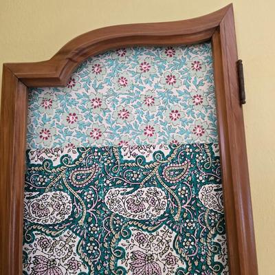 Antique Tri fold Wall mirror with decorative sides