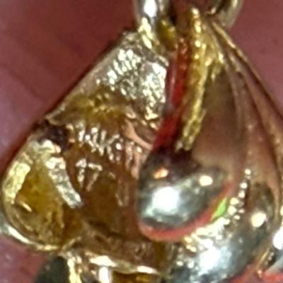 J1-14 K stamped gold chain with 14k stamped cross