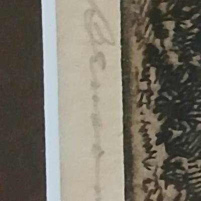 Framed wall art - Signed Original Etching by Benson B Moore " The U.S. Capitol"