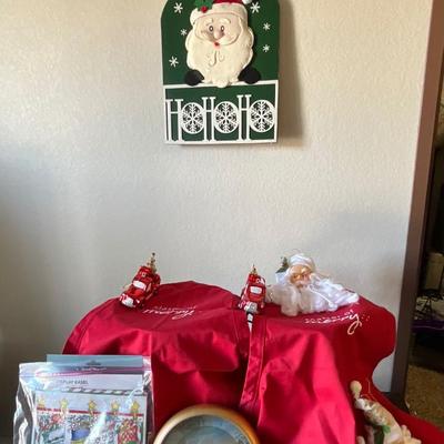 Christmas Aprons, Clock, Ornaments