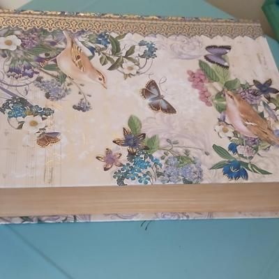 Framed Wall art original signed & numbered "Bee Mandala Nicola Barsaleau... 5/150 with faux book / storage box of batteries