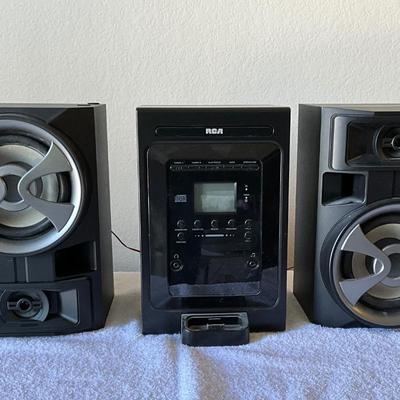 RCA CD player, iPod dock radio System, with speakers