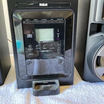 RCA CD player, iPod dock radio System, with speakers