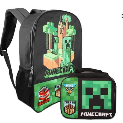 Minecraft Backpack and Lunch Bag Set for Boys, Kids - Bundle with 16” Minecraft Backpack, Lunch Box, | Minecraft School Backpack