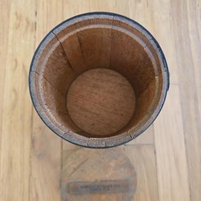 Antique Nordac's Cigar Co. Tampa Florida Cigar barrel - stamped on base - 1887 City of Tampa with antique tags