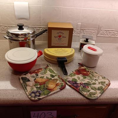 APPLE BAKER, CREPE MAKER, DOUBLE BOILER AND MORE