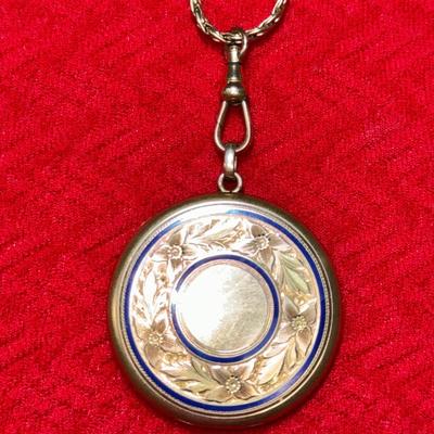 J7-vintage locket and Krementz chain