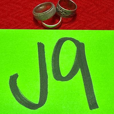 J9-925 stamped Sterling rings