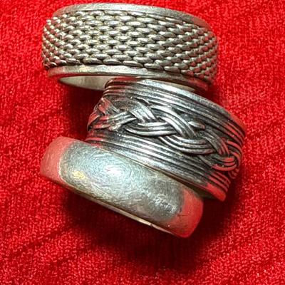 J9-925 stamped Sterling rings