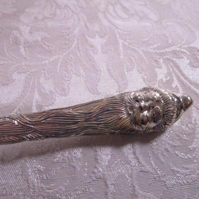 Christmas décor and nativity, silver-plated long Santa spoon