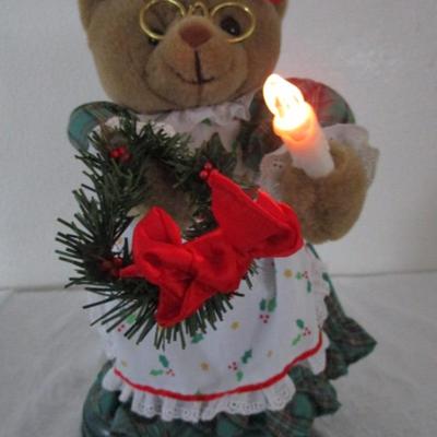 Vintage Santa & Mrs. Claus Twinkling musical Teddies