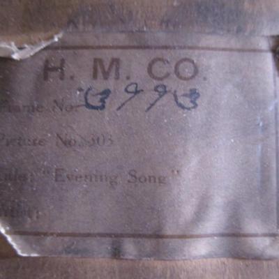 Vintage H.M. Co. "Evening Song" picture