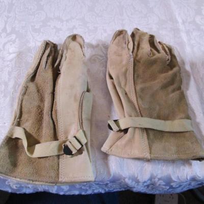 Men's leather work gloves, size 5 (Large)