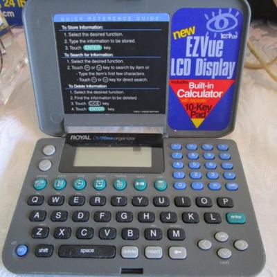 Vintage Royal Electronic Organizer, 2 alarm clocks