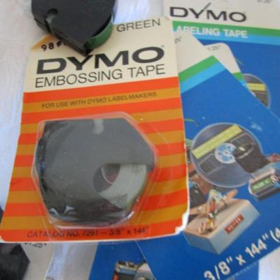 Vintage Dymo impression labeler & 31 label cartridges
