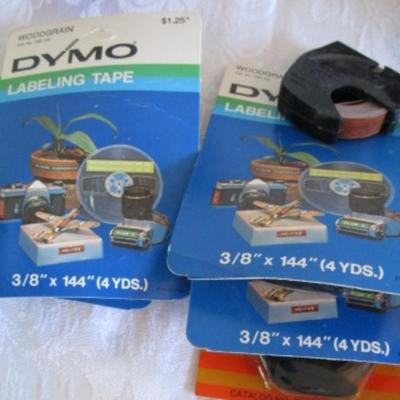 Vintage Dymo impression labeler & 31 label cartridges