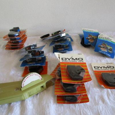 Vintage Dymo impression labeler & 31 label cartridges