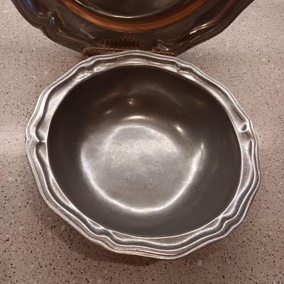 WILTON RWP PEWTER PLATTER AND SERVING BOWL