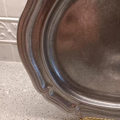 WILTON MOUNT JOY PEWTER PLATTER AND SERVING BOWL