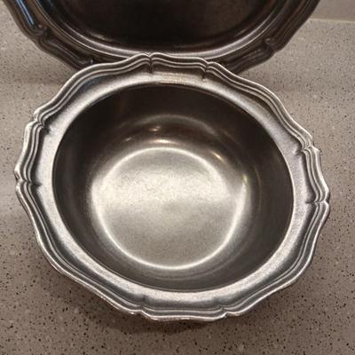 WILTON MOUNT JOY PEWTER PLATTER AND SERVING BOWL