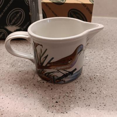 PORTMEIRION BIRDS OF BRITAIN CREAM AND SUGAR SET