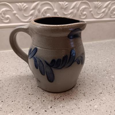 HANDMADE ROWE POTTERY WORKS CREAM AND SUGAR SET AND HONEY POT