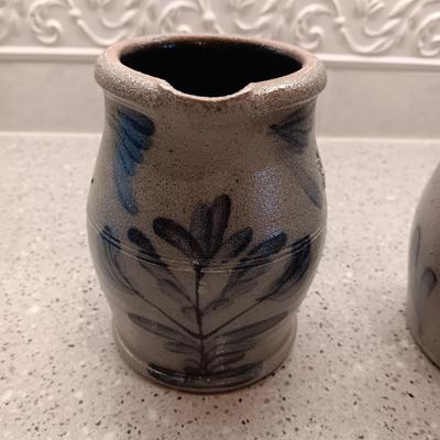 HANDMADE ROWE POTTERY WORKS CREAM AND SUGAR SET