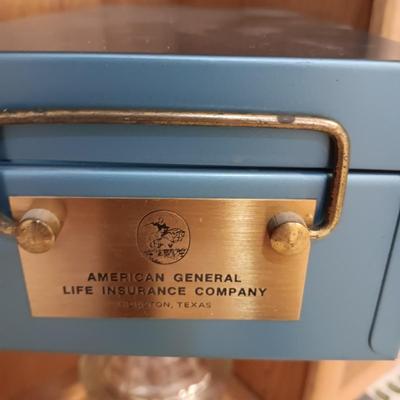 SWINGLINE LONG REACH STAPLER, 3 HOLE PUNCH AND A COMBINATION METAL BOX