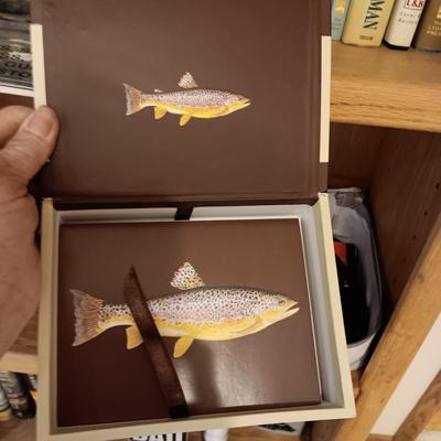 GATCO BRASS DUCK HEAD BOOKENDS, GREATEST GRANDPA MUG AND TACKLE BOX NOTE CARDS