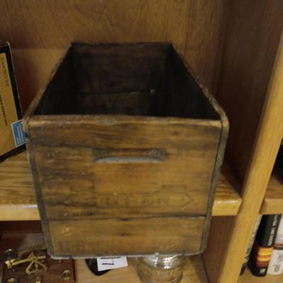 WOODEN VINTAGE AMMO BOX AND A CIGAR BOX