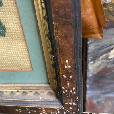 Vintage pair of needlepoint birds