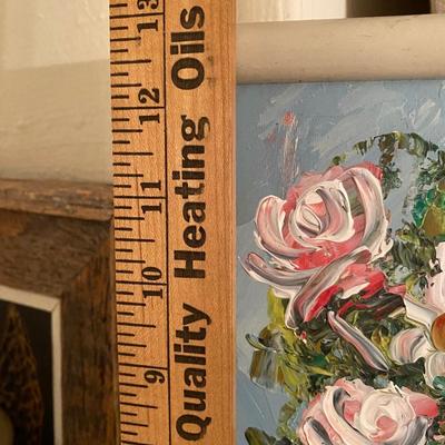 Vintage Impasto style painting flowers