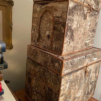Two boxes with Bark Surface, VERY COOL!