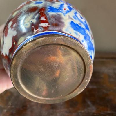 Lava style Cloisonne bud vase