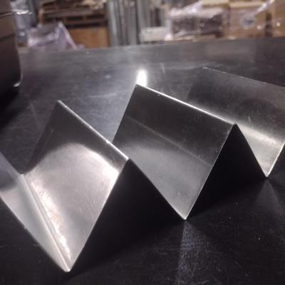 Set of 18 Three-Slot NSF Stainless Taco Shell Seperator