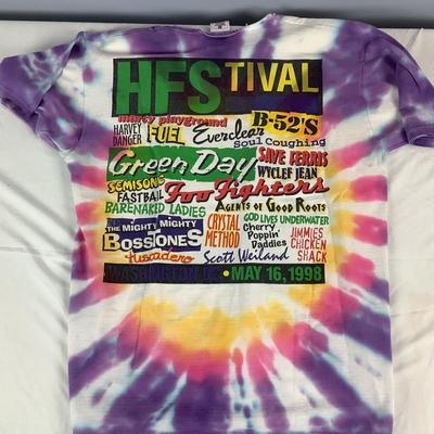 G8329 RFK Stadium HFSTIVAL WHFS 99.1FM Tie Die T-shirt 1998