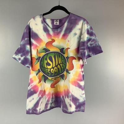 G8329 RFK Stadium HFSTIVAL WHFS 99.1FM Tie Die T-shirt 1998