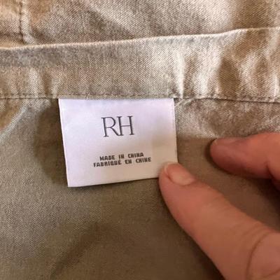 Stonewashed Linen Khaki Restoration Hardware Queen Duvet Covers + Sheets & Claritin Duvet (D-RG)