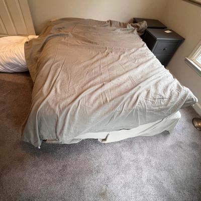 Stonewashed Linen Khaki Restoration Hardware Queen Duvet Covers + Sheets & Claritin Duvet (D-RG)