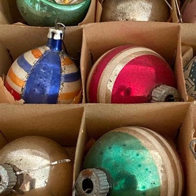 Vintage glass Christmas Ornaments, Lot #1