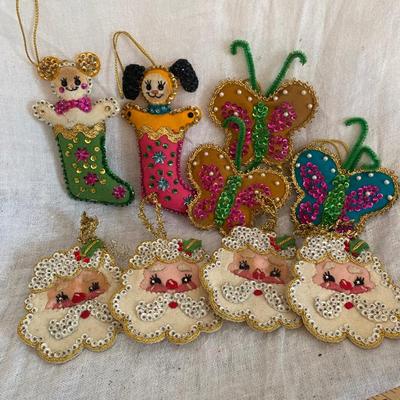 Handmade Christmas Felt/Sequin Ornaments