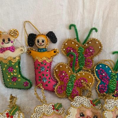 Handmade Christmas Felt/Sequin Ornaments