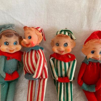 Group of 4 Vintage Pixie elves Original Elf on The Shelf