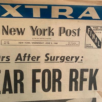 NY Post RFK assassination.