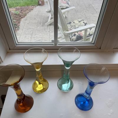 Four Moser Art Glass Goblets (SR-BM)