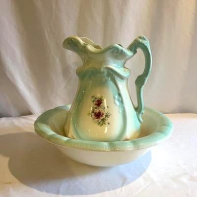 Ceramic Wash Pitcher & Basin (LR-MG)