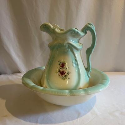 Ceramic Wash Pitcher & Basin (LR-MG)