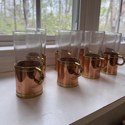 Beucler Copper and Brass Irish Coffee Glasses (SR-BM)