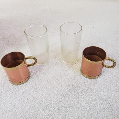 Beucler Copper and Brass Irish Coffee Glasses (SR-BM)